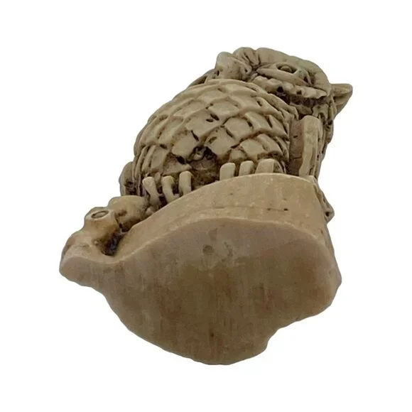 Carved Natural Stone Owl Figurine Handmade in Mexico (?) Collectable Miniature - Picture 10 of 12